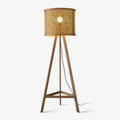 Tripod Wooden Rattan Floor Light, Floor Lamp, Dia 50cm x H 157cm