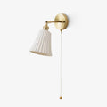 Trumpet Ceramic Wall Light, Hardwired Wall Sconce, Brass, Dia 14cm x H 16cm x L 13cm