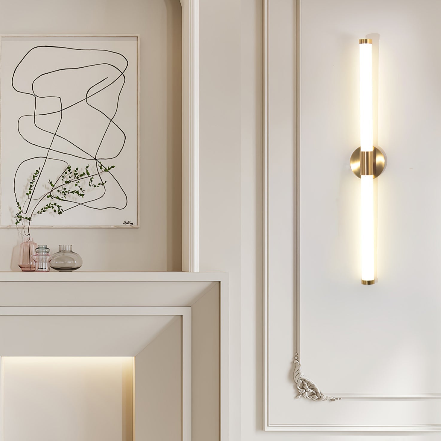 Tubo Linear LED Wall Light Wall Light, Hardwired Wall Sconce, detail 14