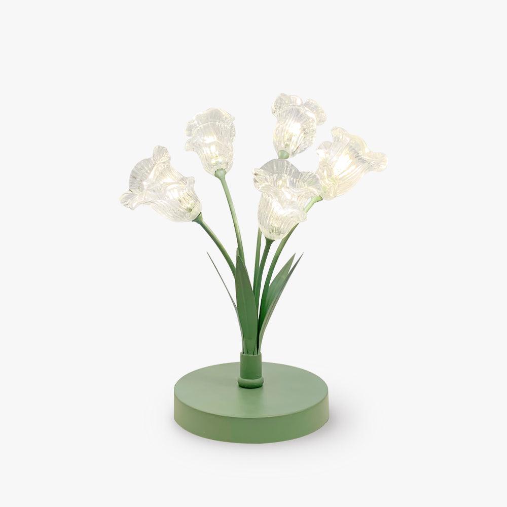 Tulip Flower Table Light, Bedside Table Lamp, Metal, 3 Heads ∅ 5.1″ x H 14.2″