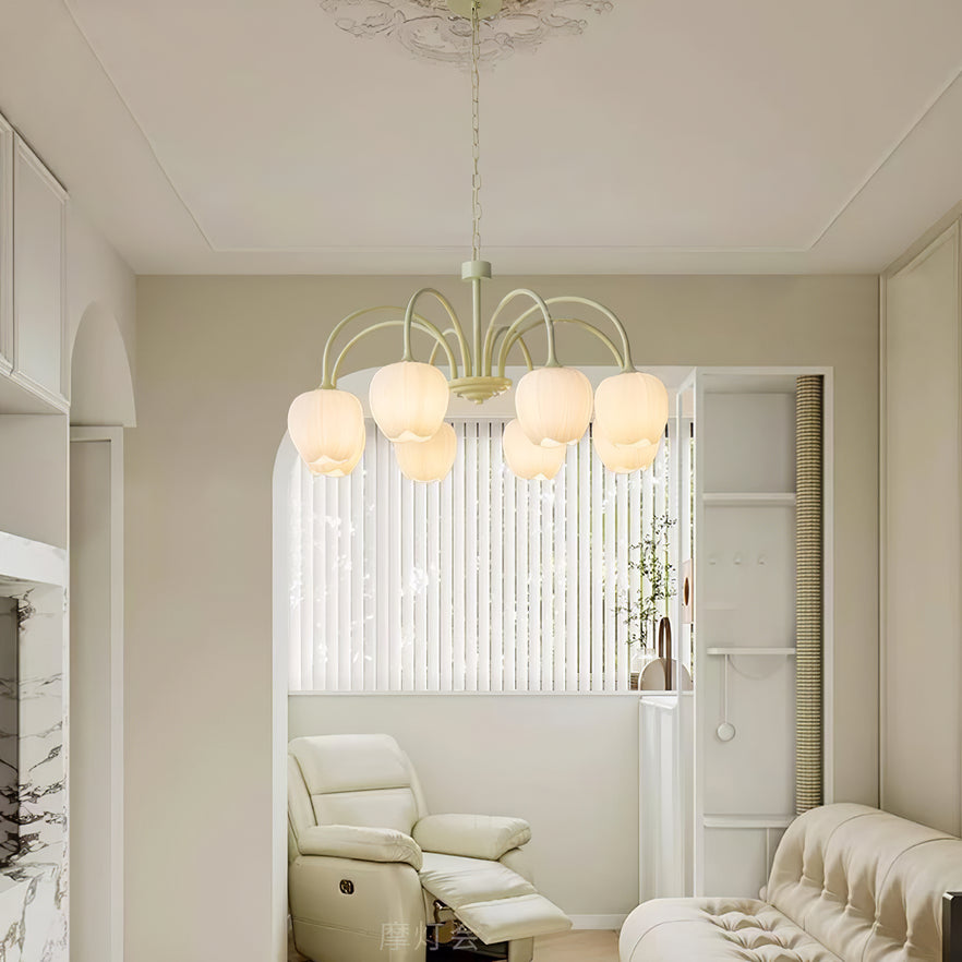 Tulip Matcha Chandelier detail view 6
