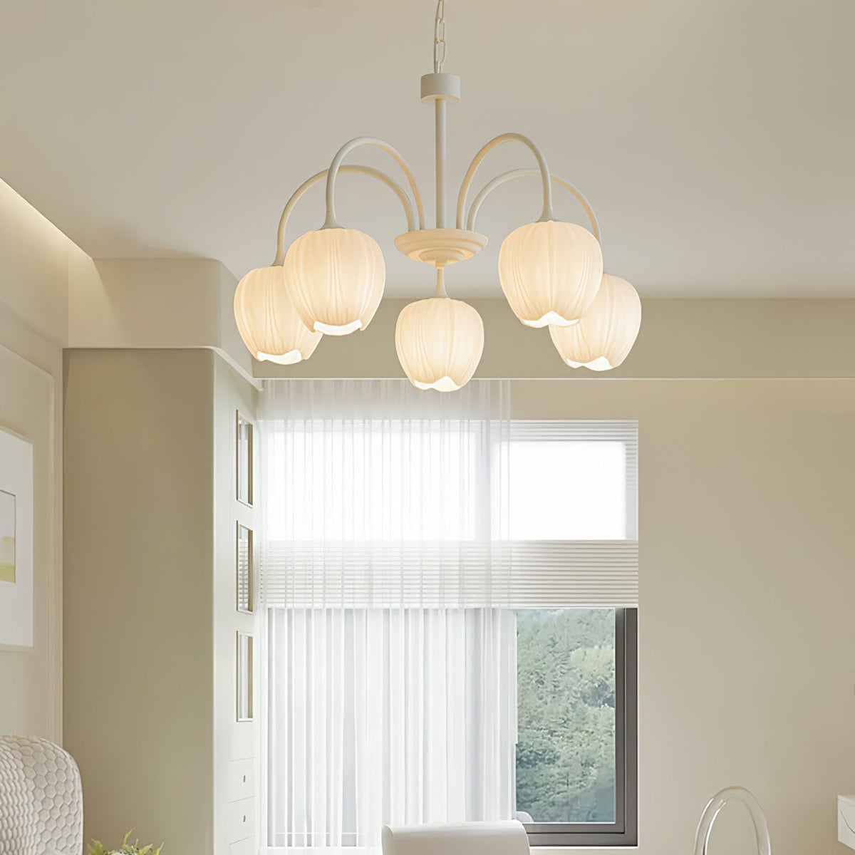 Tulip Matcha Chandelier detail view 4