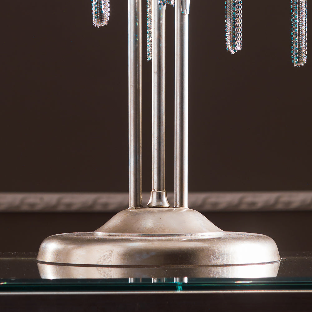 Crystal Aquamarine Table Light, Bedside Table Lamp, detail 2