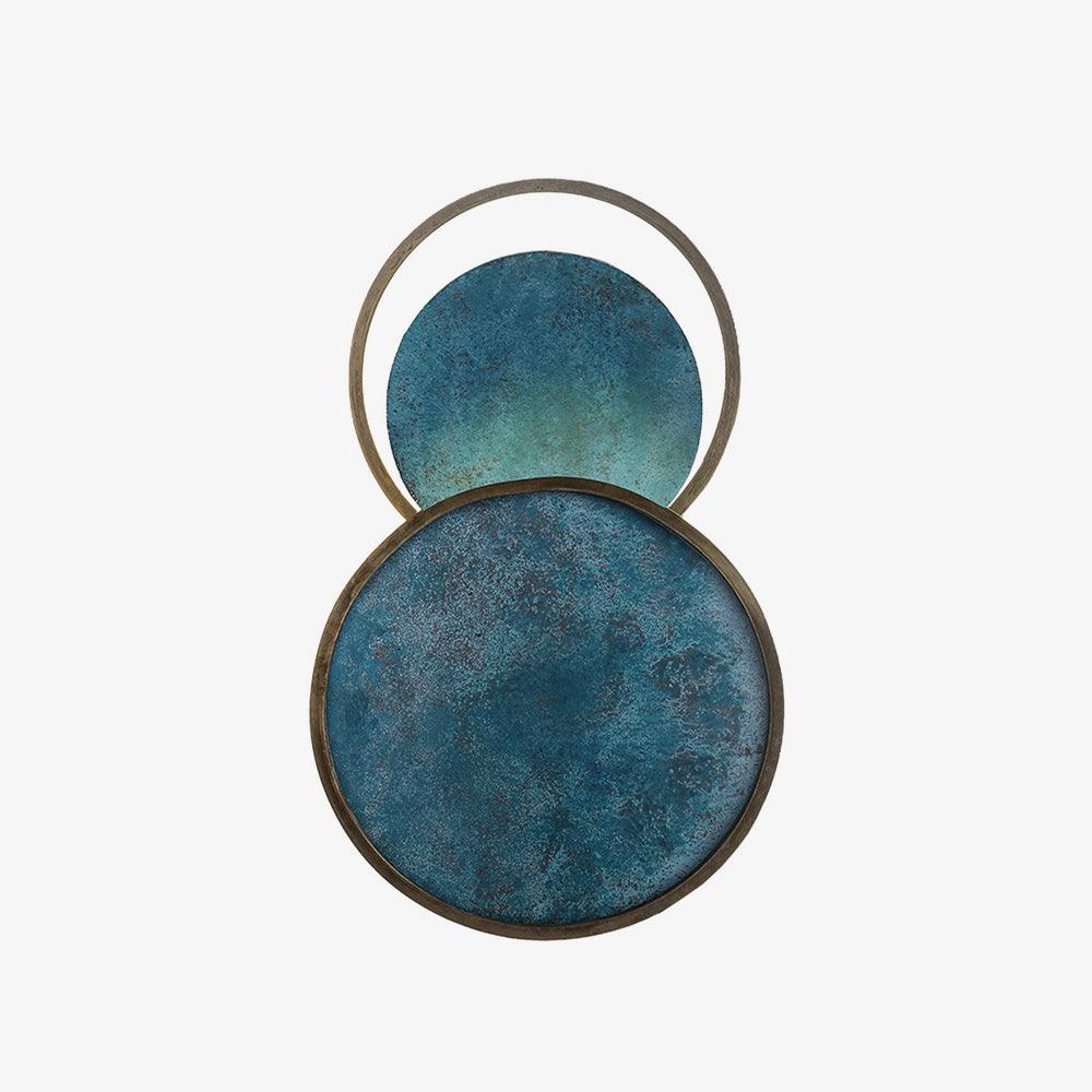 Turquoise Satellite Wall Light - Dia 26cm x H 42cm Metal, Hardwired Wall Sconce