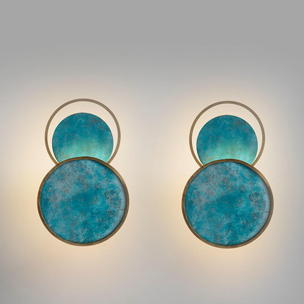 Turquoise Satellite Wall Light - Dia 26cm x H 42 cm Metal, Hardwired Wall Sconce, detail 2