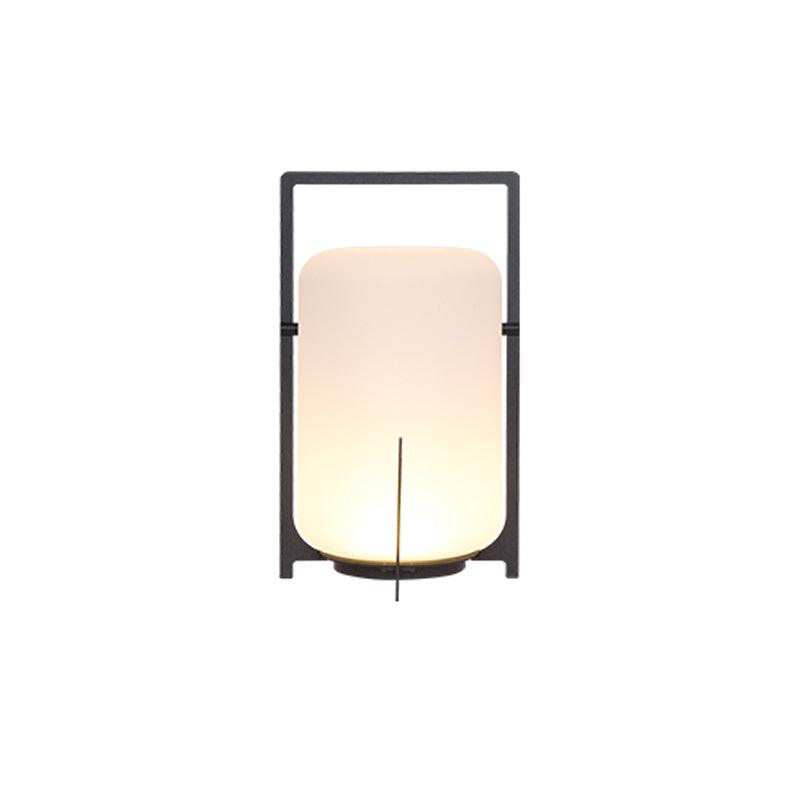 Black Twilight Lantern Table Light - ∅ 7.9″ x H 11″ Stainless Steel, Bedside Table Lamp, detail 44