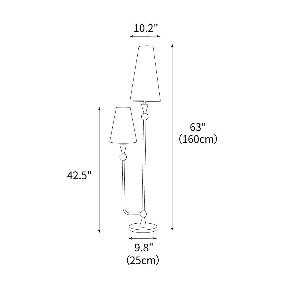 Twin Peaks Floor Light 9.8", Floor Lamp, detail 3
