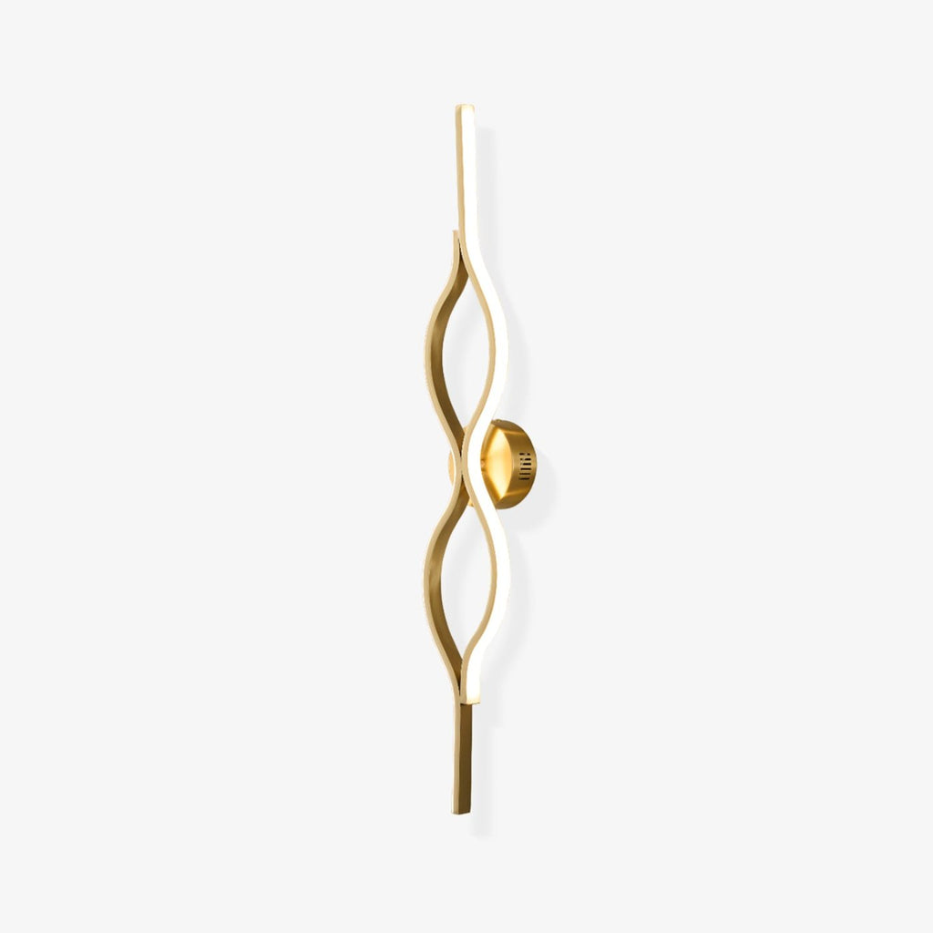 Twist Brass Wall Light, Hardwired Wall Sconce, ∅ 4.7″ x H 23.6″