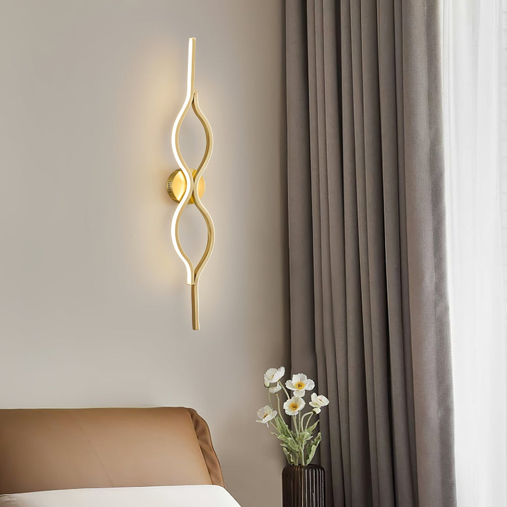 Twist Brass Wall Light, Hardwired Wall Sconce, detail 2