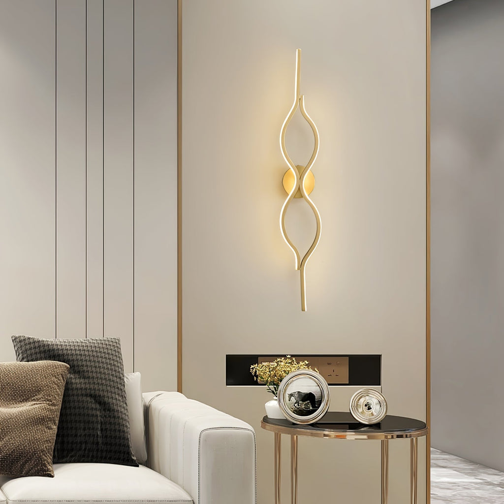 Twist Brass Wall Light, Hardwired Wall Sconce, detail 5