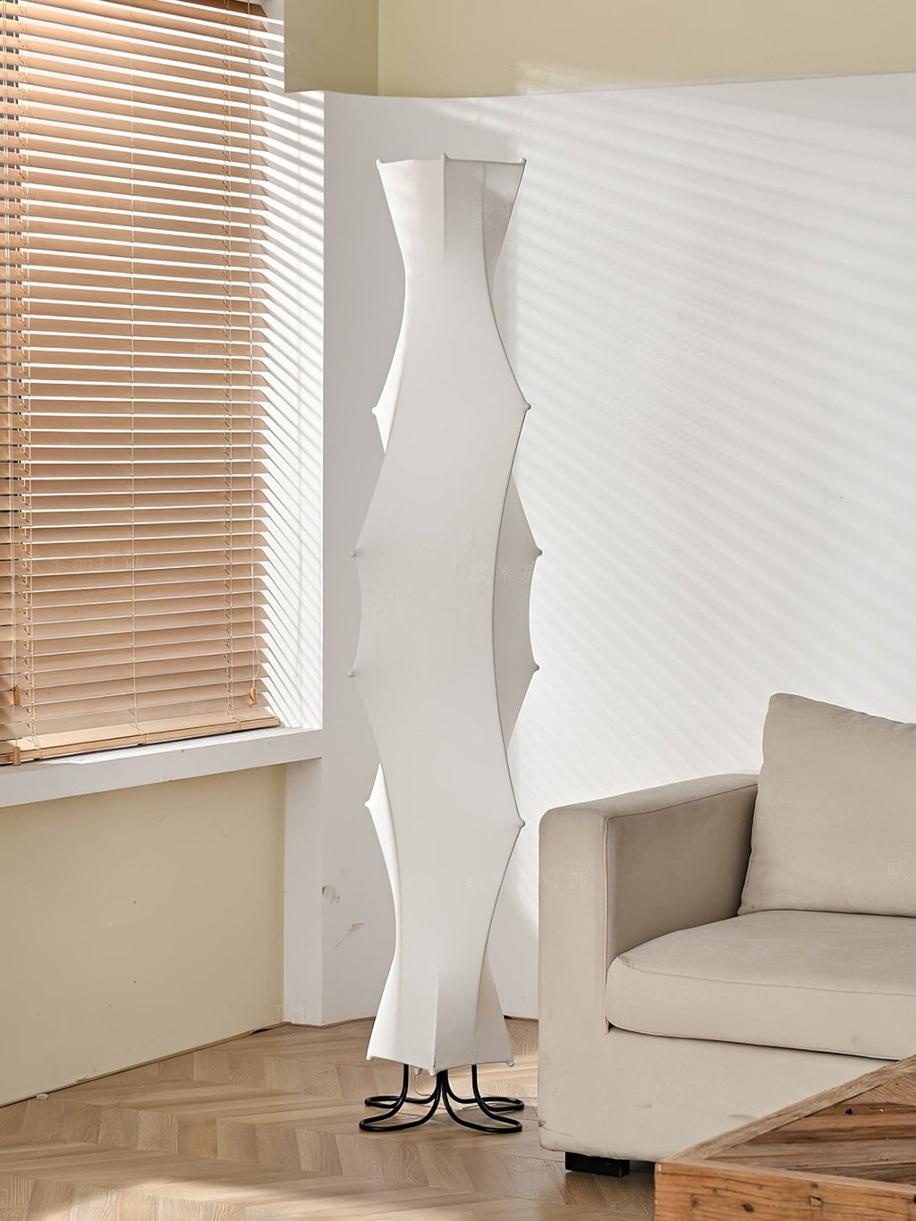 Twist Silk Floor Light, Floor Lamp, detail 6
