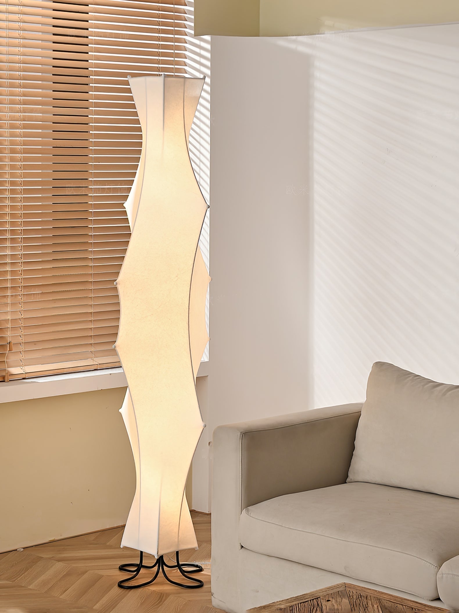 Twist Silk Floor Light, Floor Lamp, detail 12