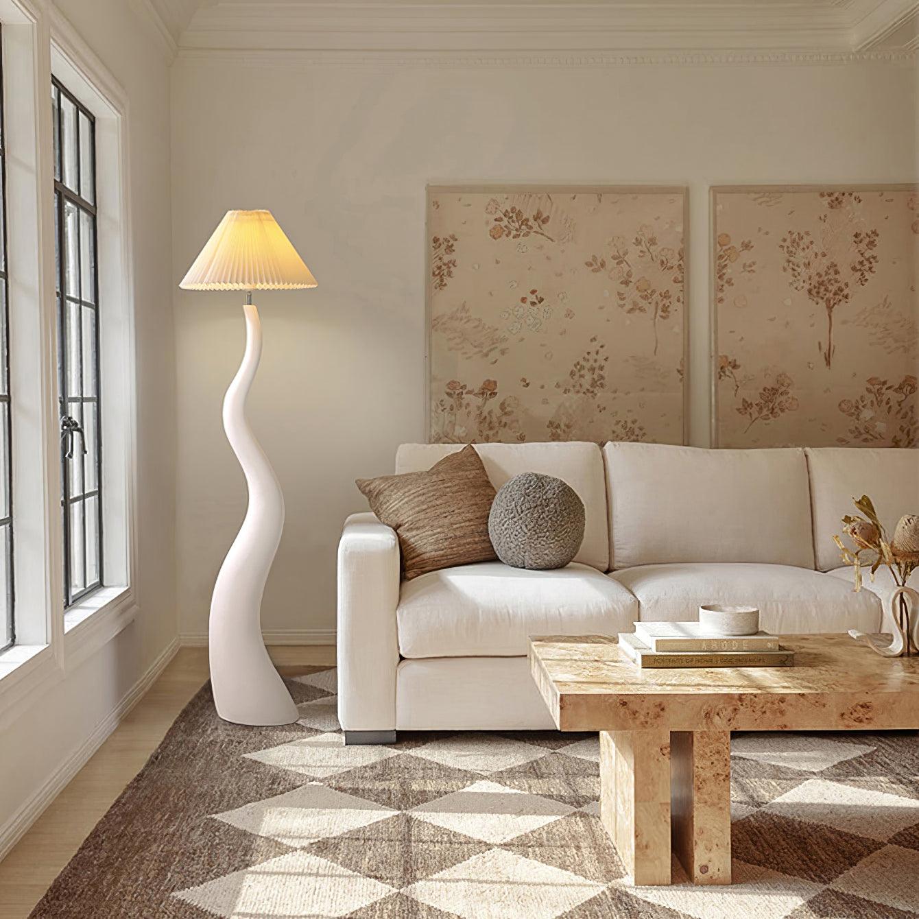 Twisted Pleated Floor Light, Floor Lamp, detail 3