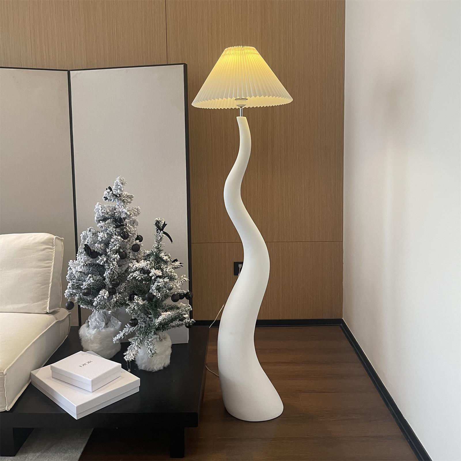 Twisted Pleated Floor Light, Floor Lamp, detail 2