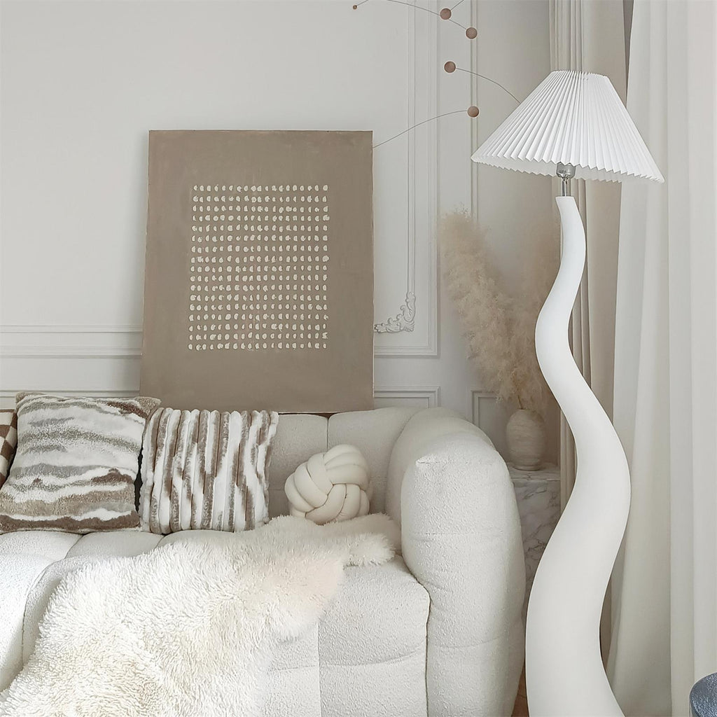 Twisted Pleated Floor Light, Floor Lamp, detail 4