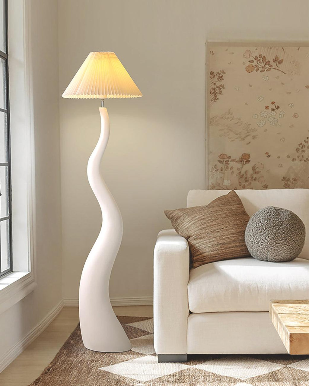 Twisted Pleated Floor Light, Floor Lamp, detail 7