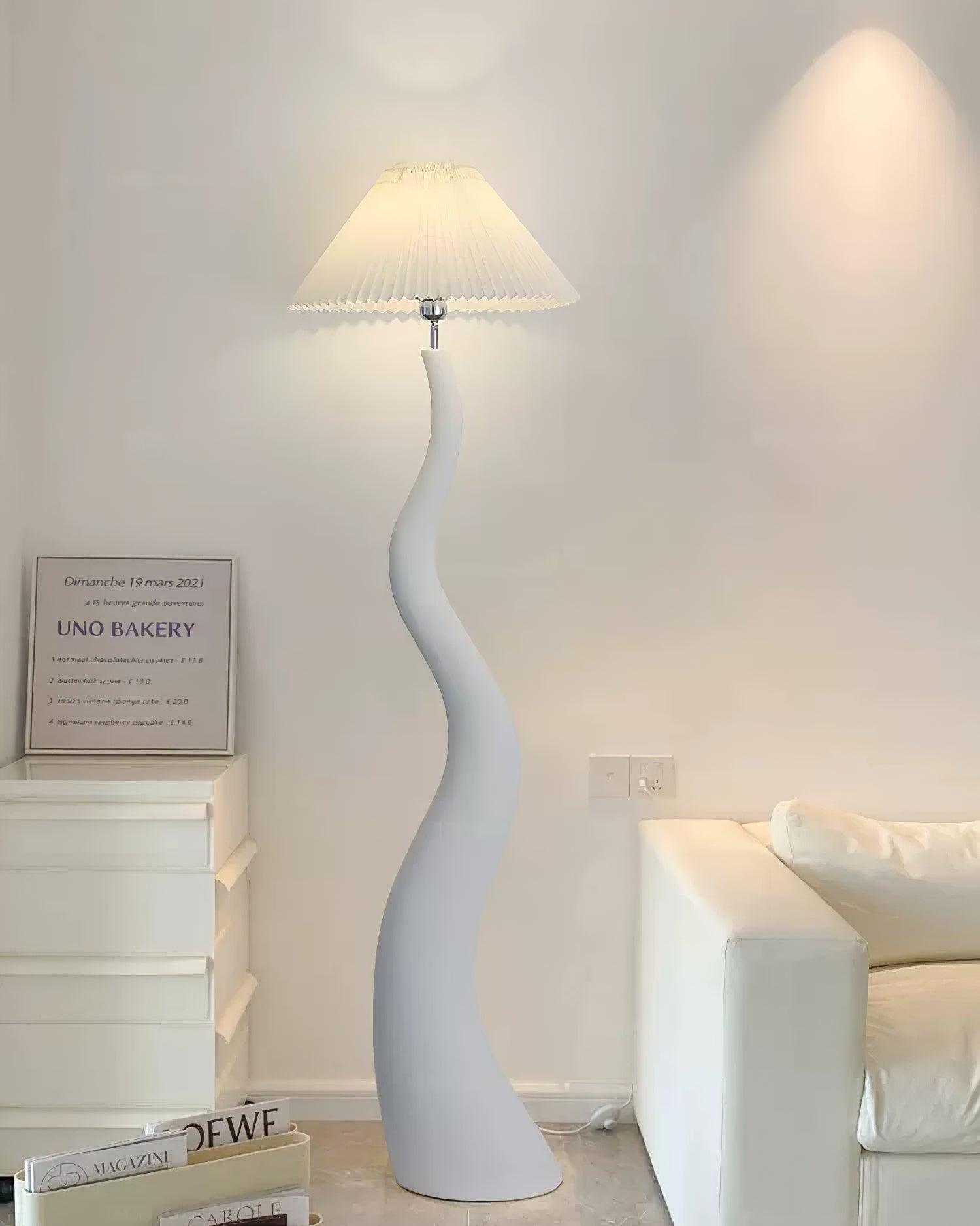 Twisted Pleated Floor Light, Floor Lamp, detail 8