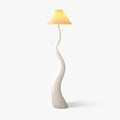 Twisted Pleated Floor Light, Floor Lamp, Resin, ∅ 17.7″ x H 64.9″