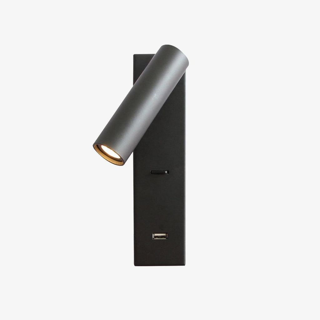 Uno Wall Light, Bedroom Wall Sconce, Metal, Φ 2″ x H 7.8″