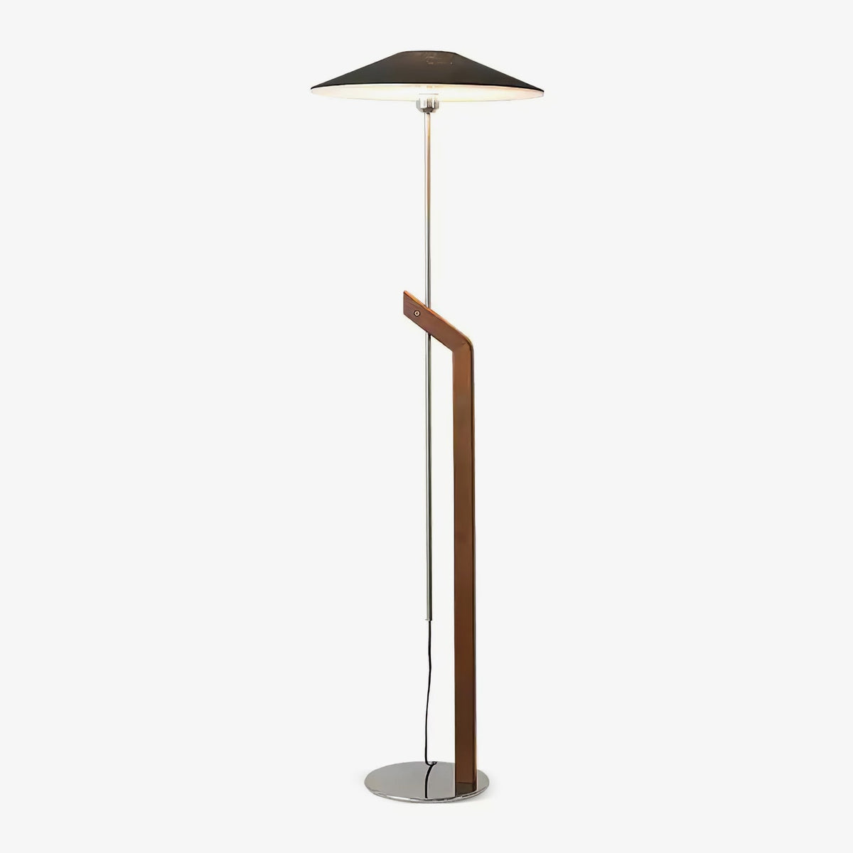 Umbrella Torchiere Floor Light, Floor Lamp, Metal, Φ 17.7″ x H 43.3-86.7″