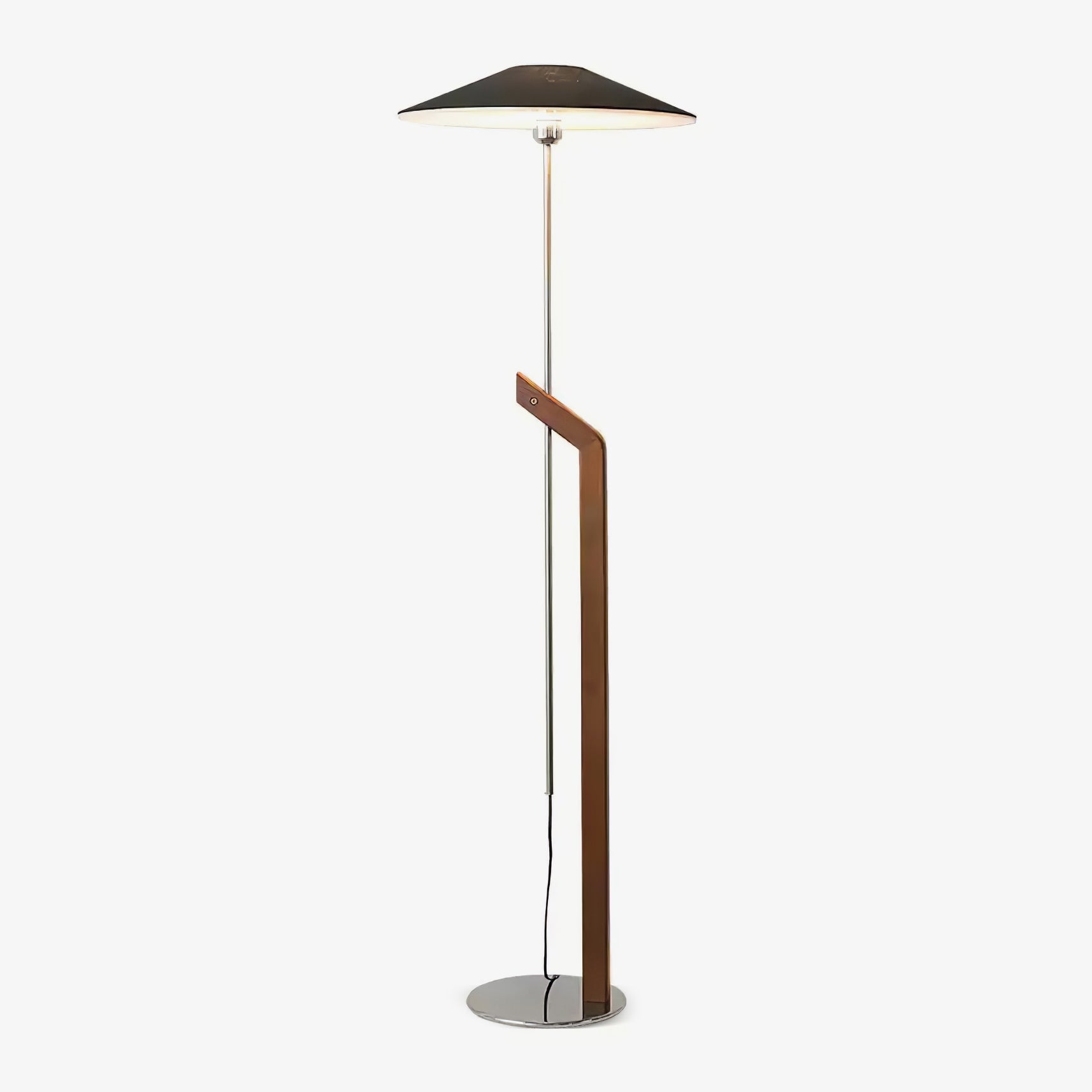Umbrella Torchiere Floor Light, Floor Lamp, Metal, Φ 17.7″ x H 43.3-86.7″