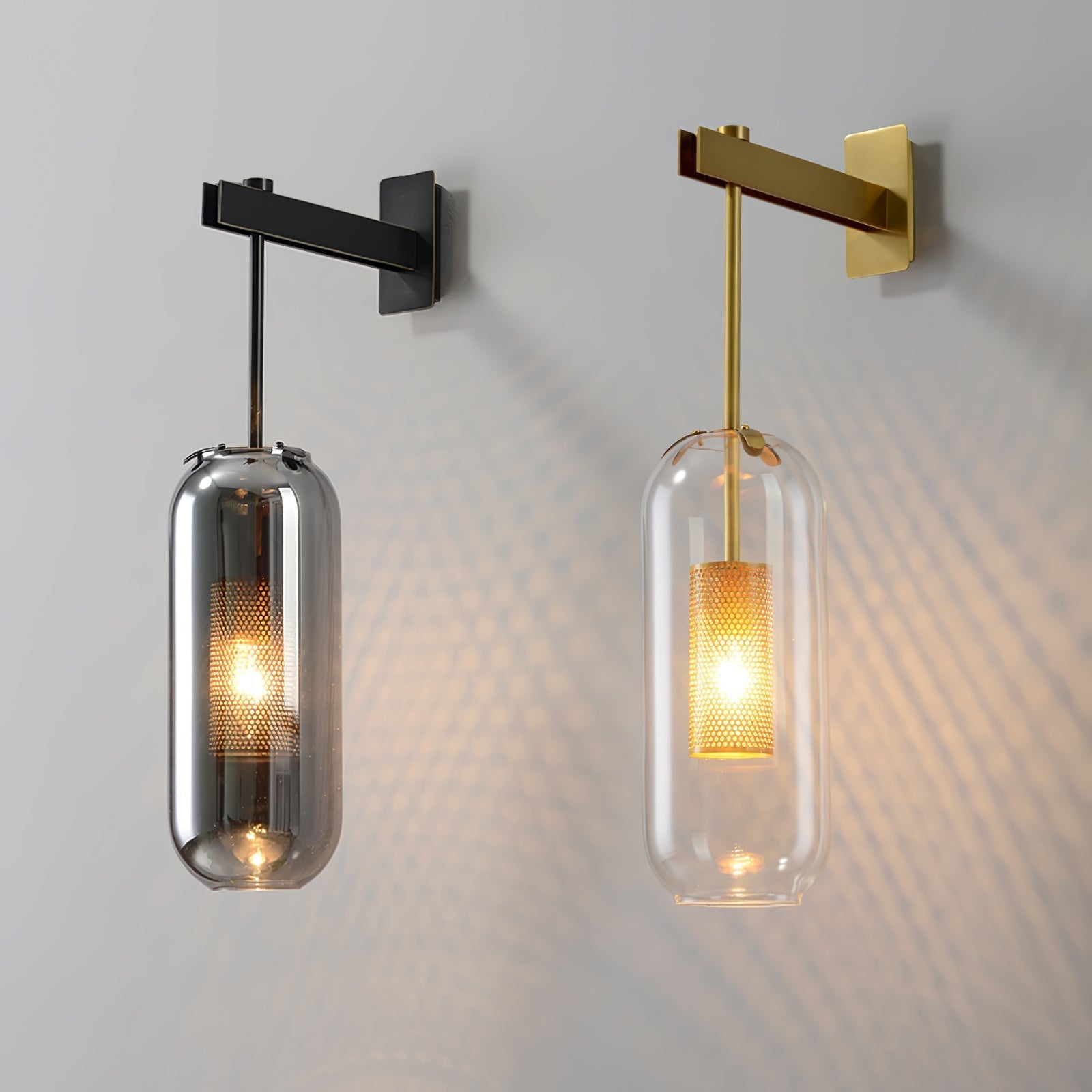 Vadim Glass Wall Light, Hardwired Wall Sconce, detail 3