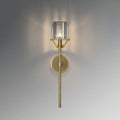 Valdampierre Wall Light, Bedroom Wall Sconce, Brass, W 12cm x D 18cm x H 56cm