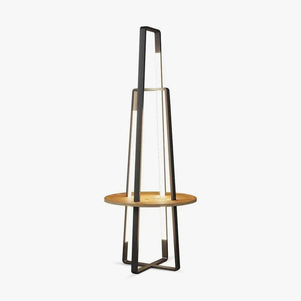 Vase Floor Light, Floor Lamp, Wooden, ∅ 23.6″ x H 63″
