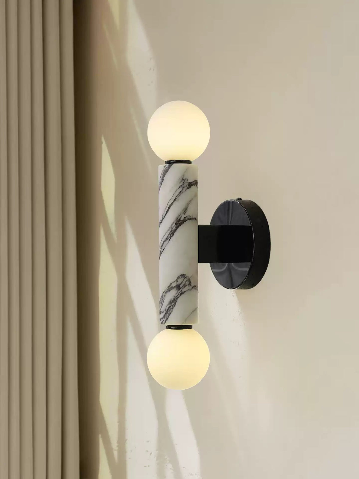 Obelisk Orb Wall Light, Hardwired Wall Sconce, detail 2