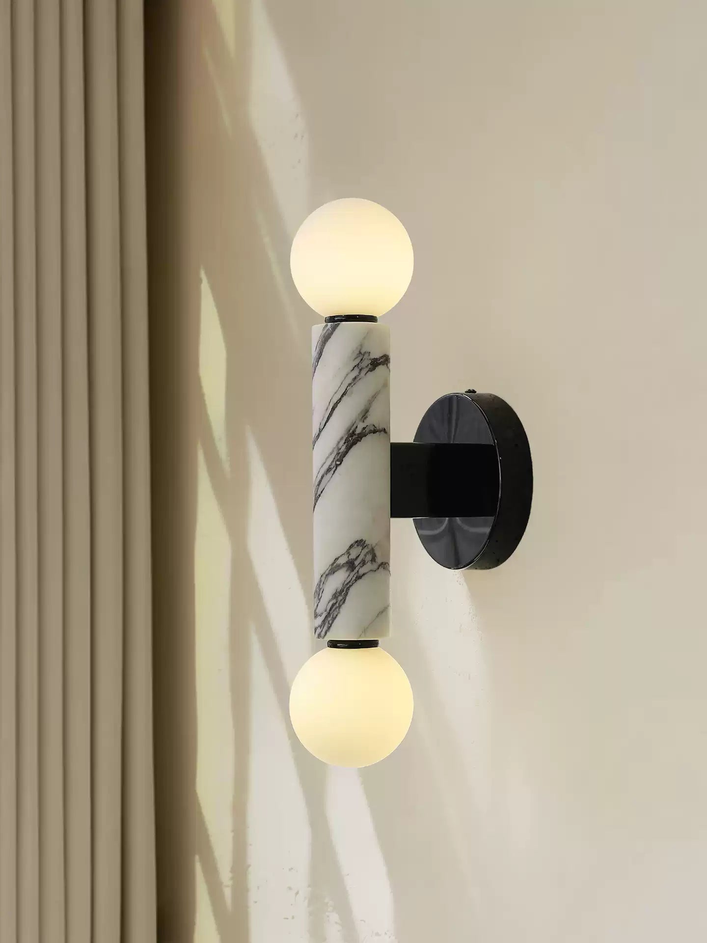 Obelisk Orb Wall Light, Hardwired Wall Sconce, detail 2