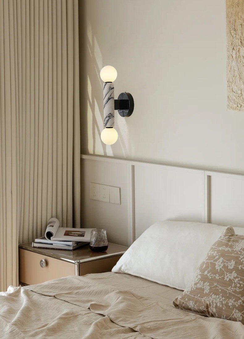 Obelisk Orb Wall Light, Hardwired Wall Sconce, detail 15