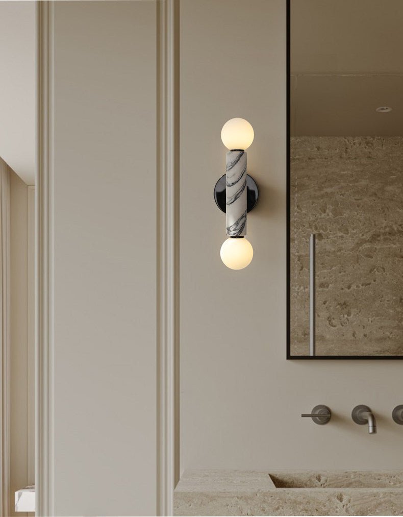 Obelisk Orb Wall Light, Hardwired Wall Sconce, detail 13