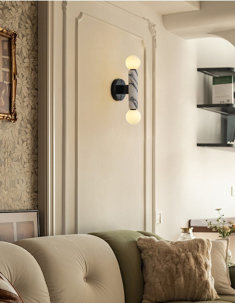 Obelisk Orb Wall Light, Hardwired Wall Sconce, detail 24
