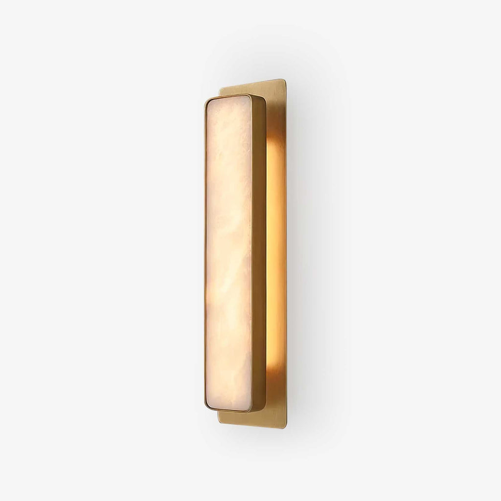 Velmora Alabaster Wall Light, Hardwired Wall Sconce, Metal, Dia 13cm x H 51cm