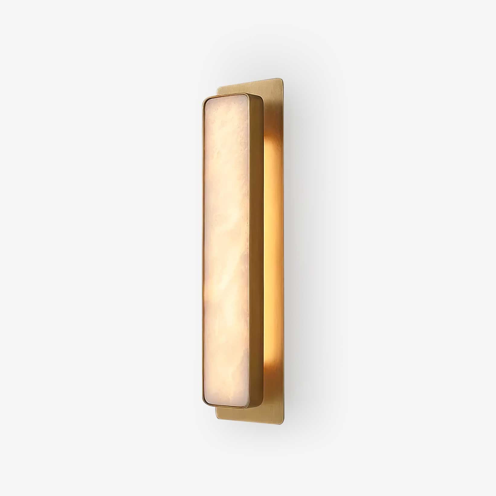 Velmora Alabaster Wall Light, Hardwired Wall Sconce, Metal, Dia 13cm x H 51cm