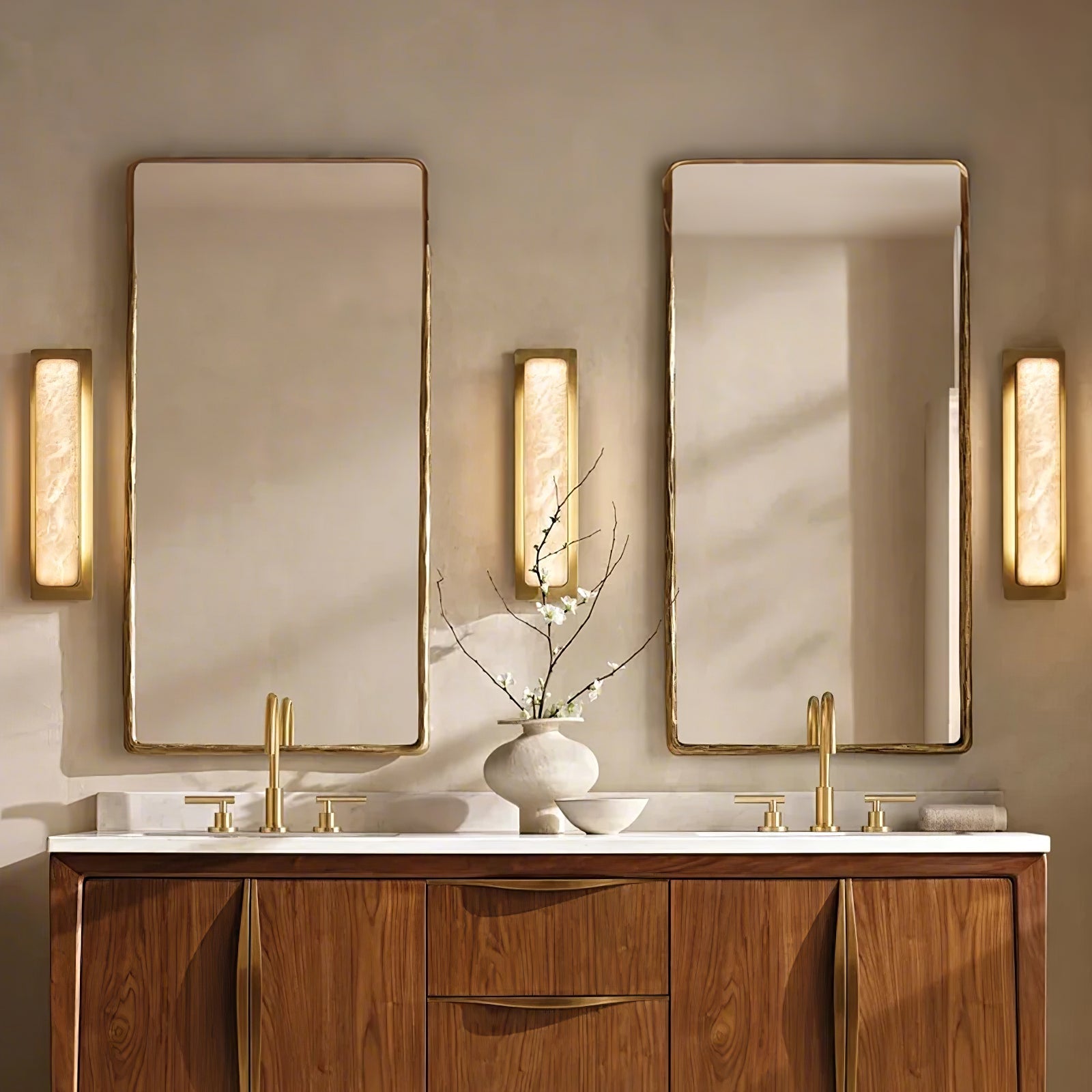 Velmora Alabaster Wall Light, Hardwired Wall Sconce, detail 4