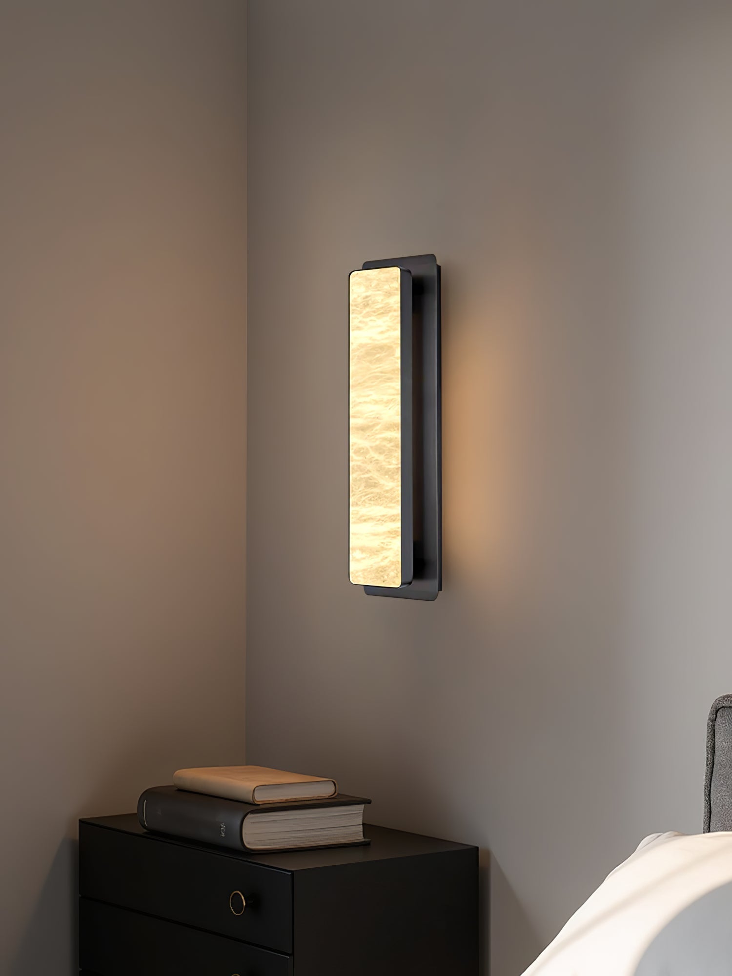 Velmora Alabaster Wall Light, Hardwired Wall Sconce, detail 11