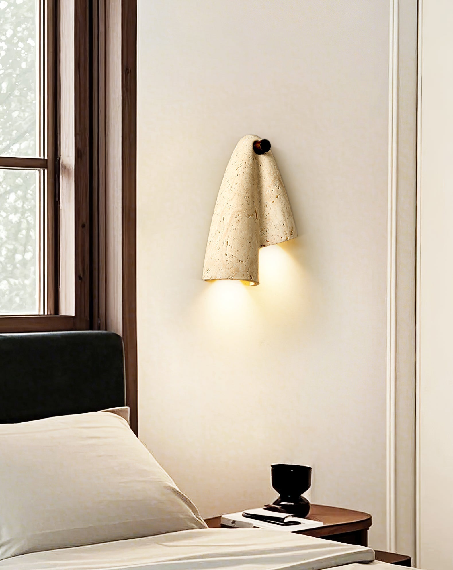 Velo Draped Stone Wall Light, Hardwired Wall Sconce, detail 8