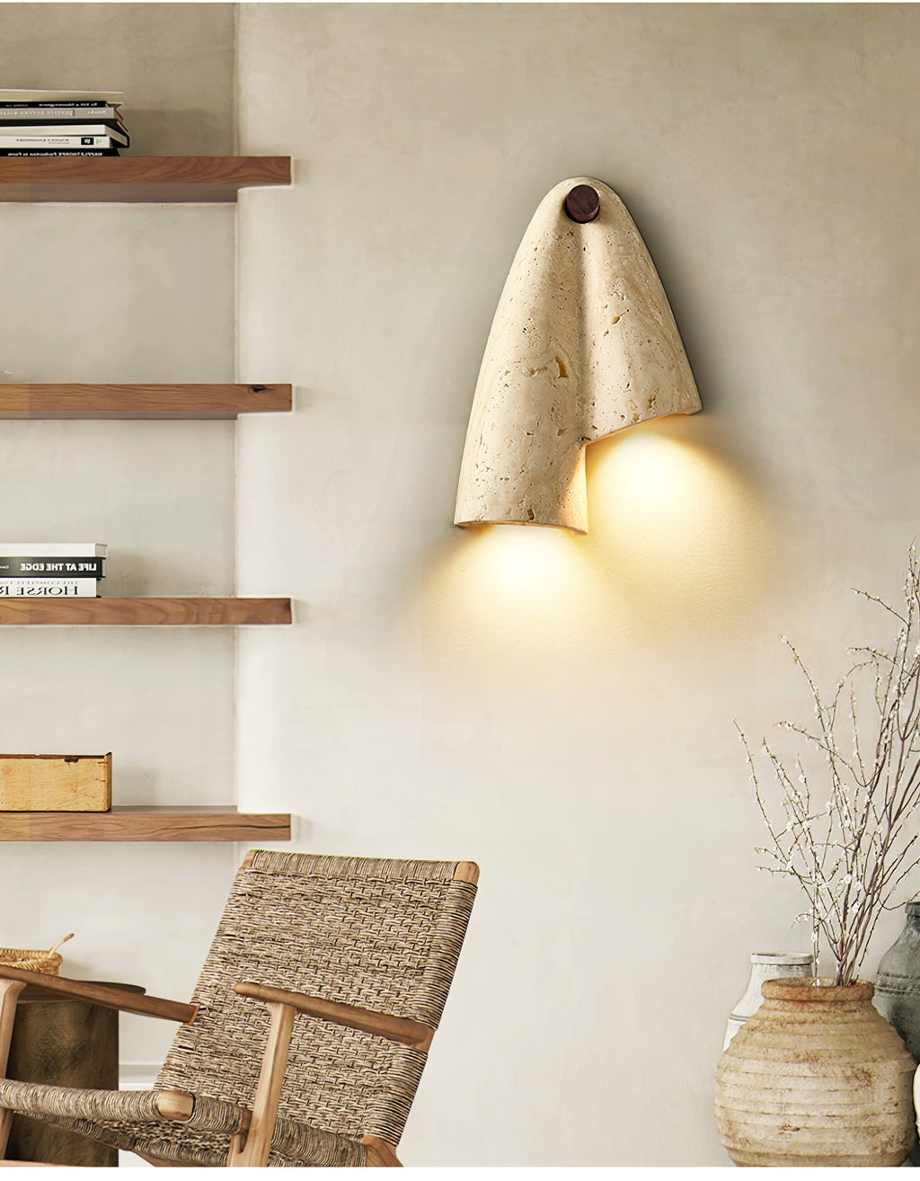 Velo Draped Stone Wall Light, Hardwired Wall Sconce, detail 9