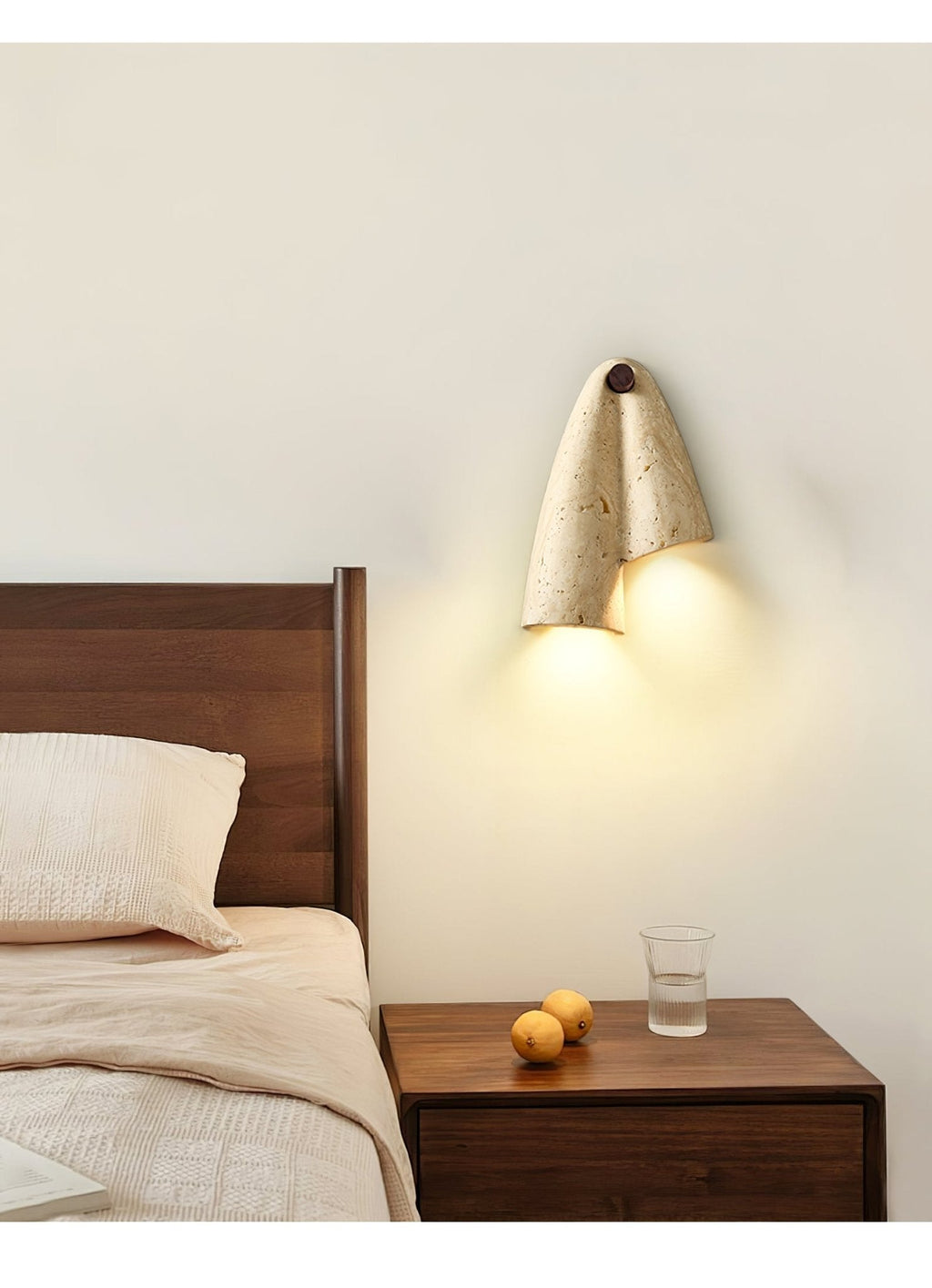 Velo Draped Stone Wall Light, Hardwired Wall Sconce, detail 5
