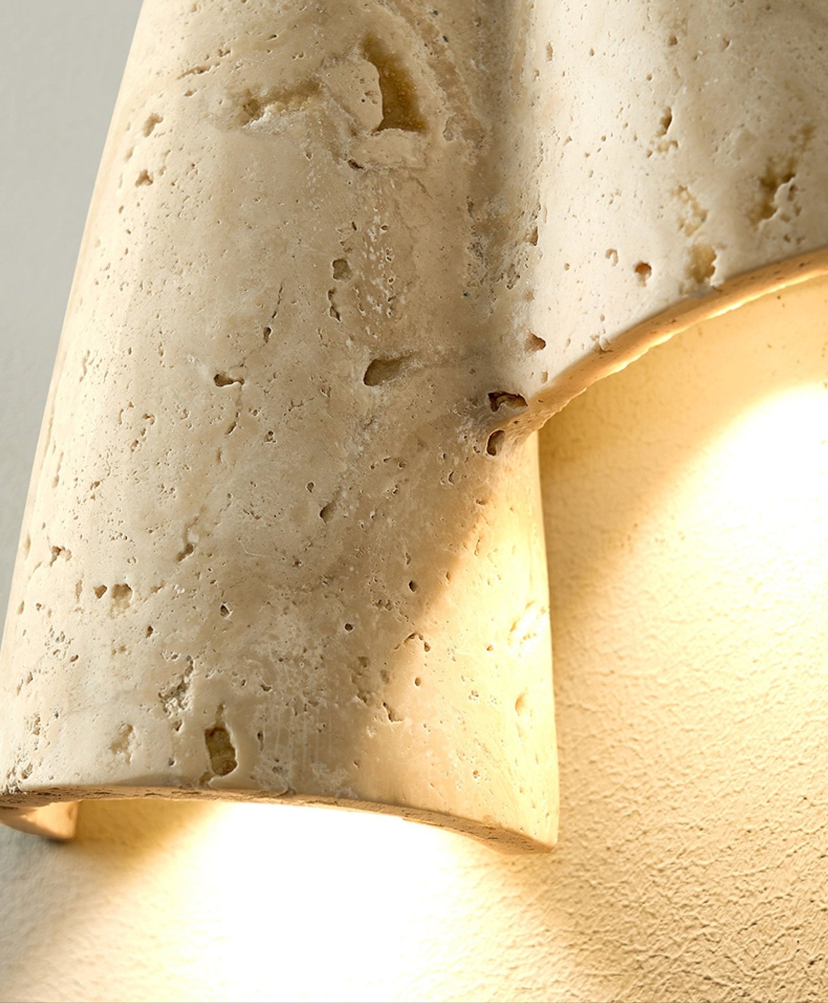 Velo Draped Stone Wall Light, Hardwired Wall Sconce, detail 11