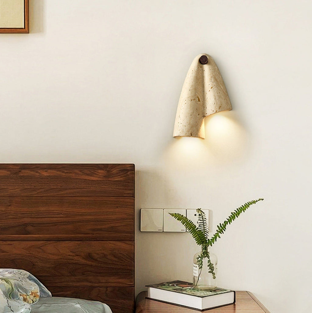Velo Draped Stone Wall Light, Hardwired Wall Sconce, detail 12