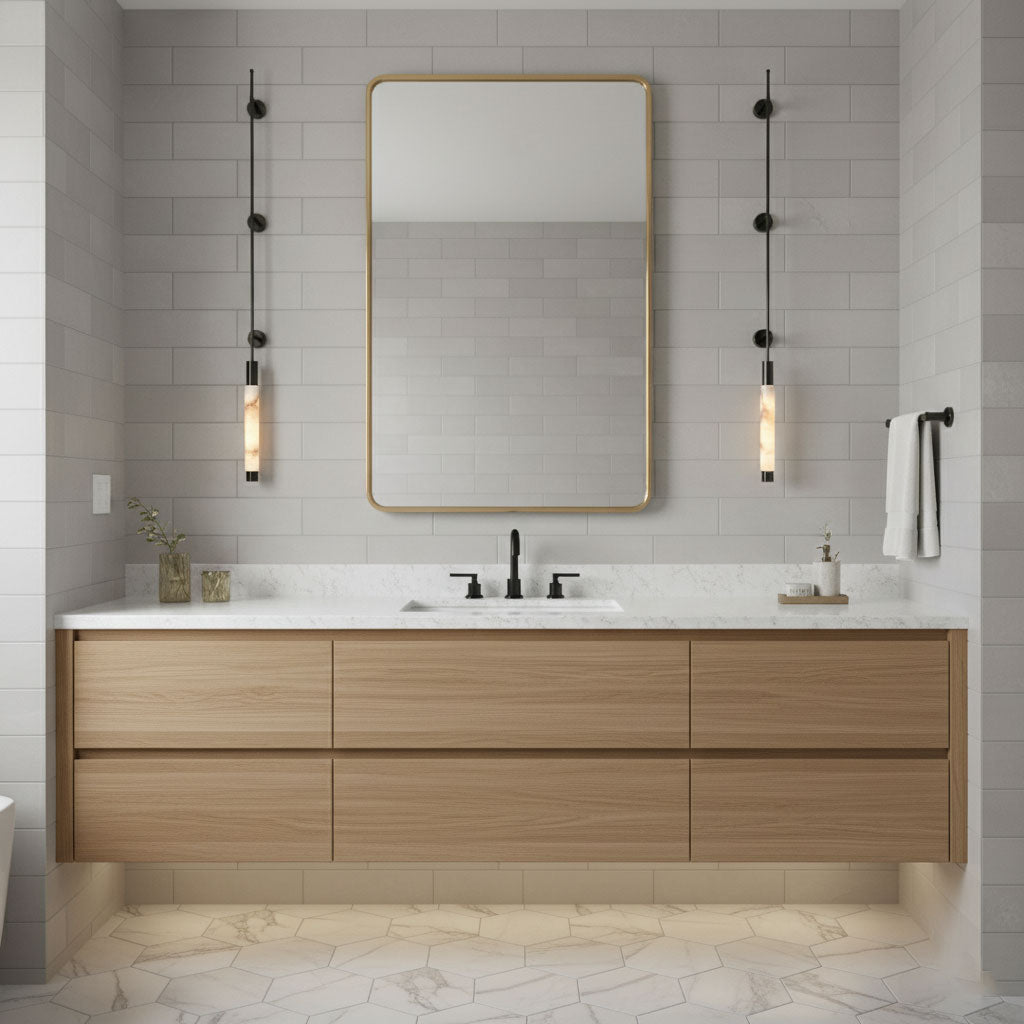 Verita Alabaster Wall Light, Hardwired Wall Sconce, detail 9