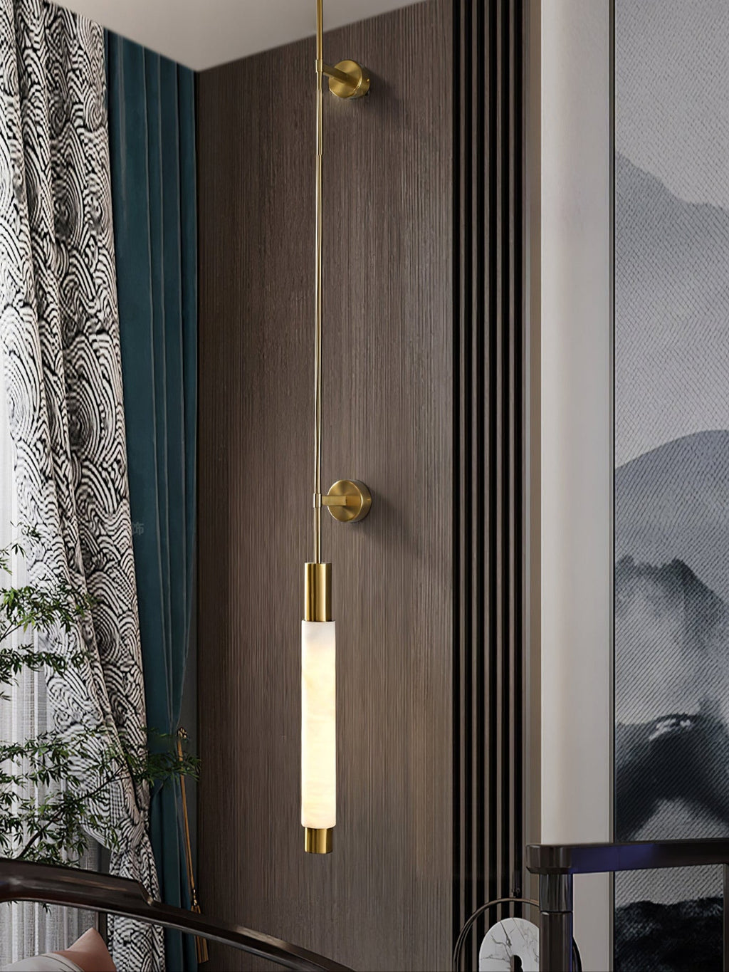 Verita Alabaster Wall Light, Hardwired Wall Sconce, detail 23