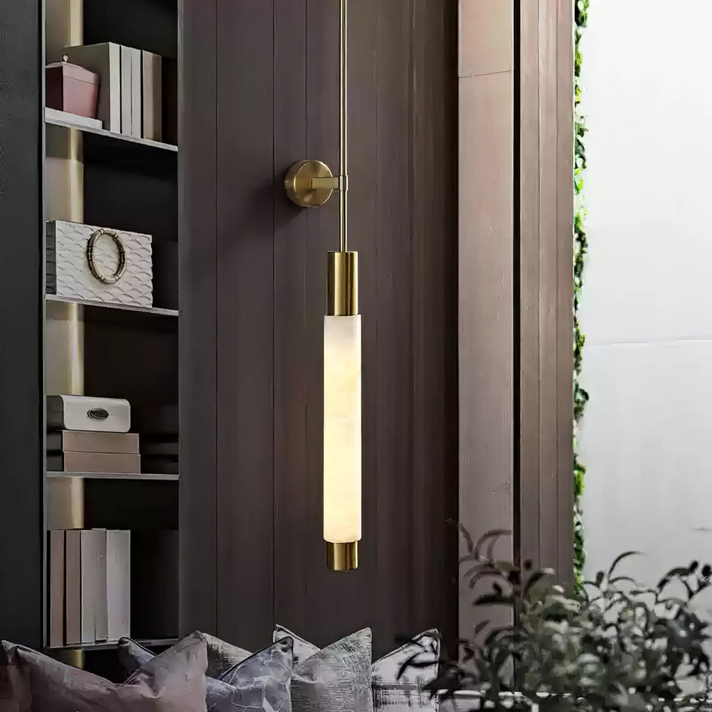 Verita Alabaster Wall Light, Hardwired Wall Sconce, detail 22