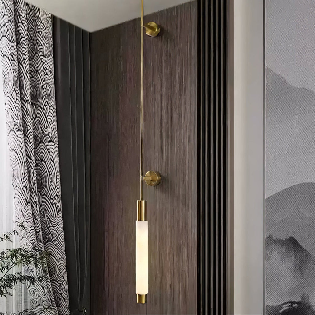 Verita Alabaster Wall Light, Hardwired Wall Sconce, detail 19