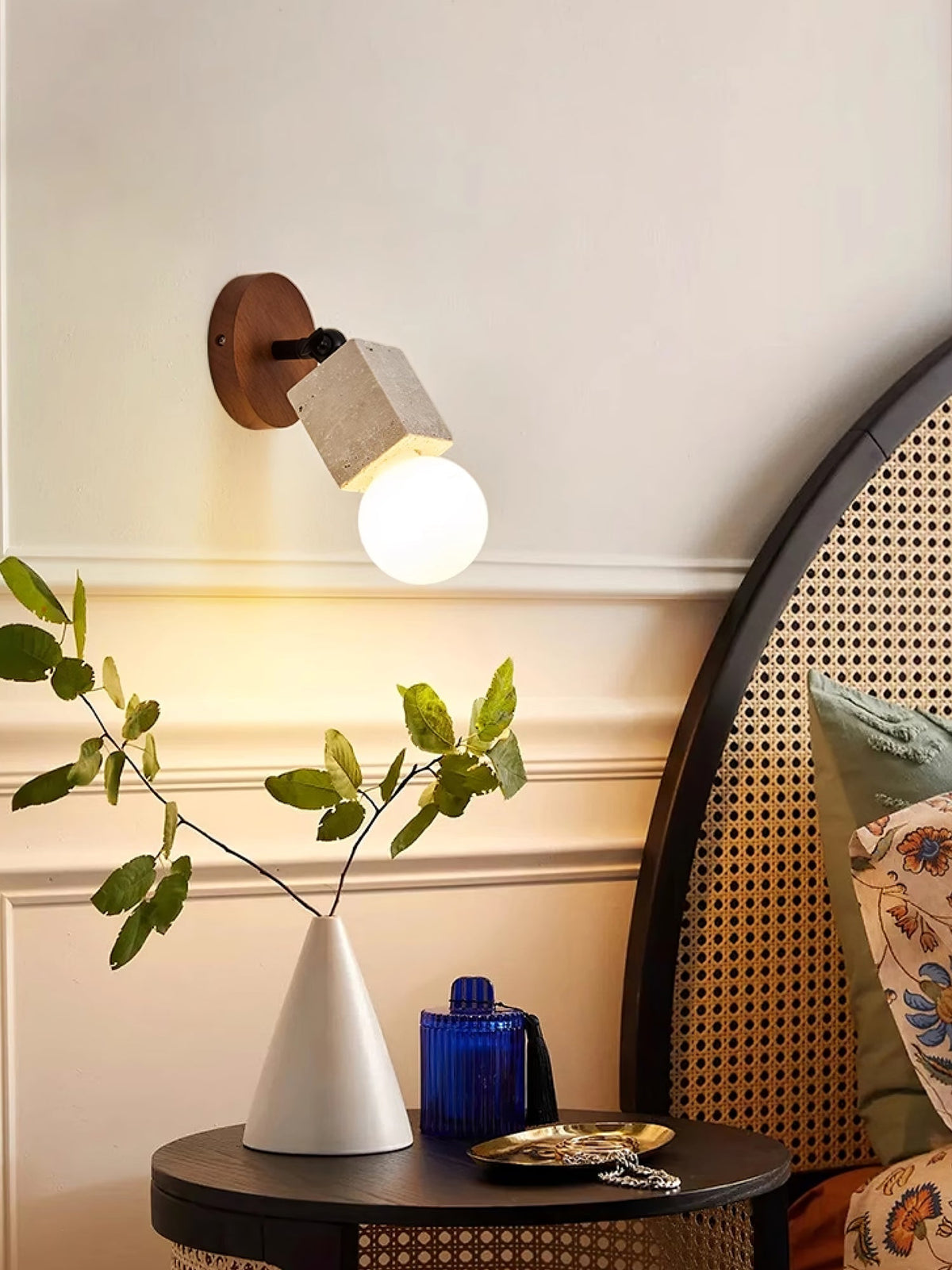 Versa Stone Adjustable Plug-In Wall Light, Plug-In Wall Sconce, detail 9