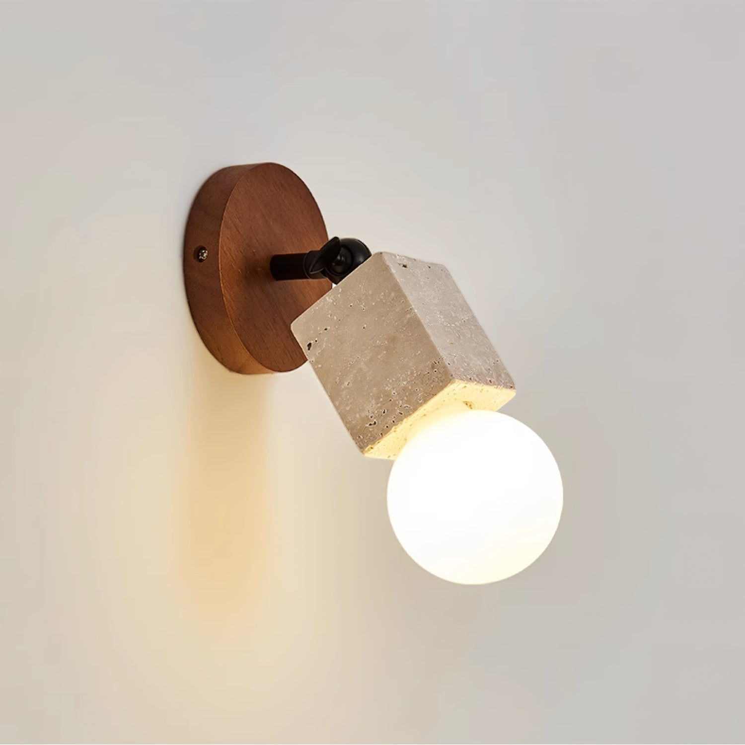Versa Stone Adjustable Plug-In Wall Light, Plug-In Wall Sconce, detail 12