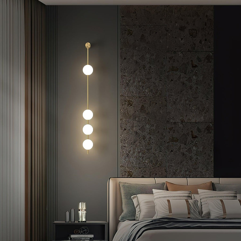 Vertical Balls Wall Light, Hardwired Wall Sconce, detail 5