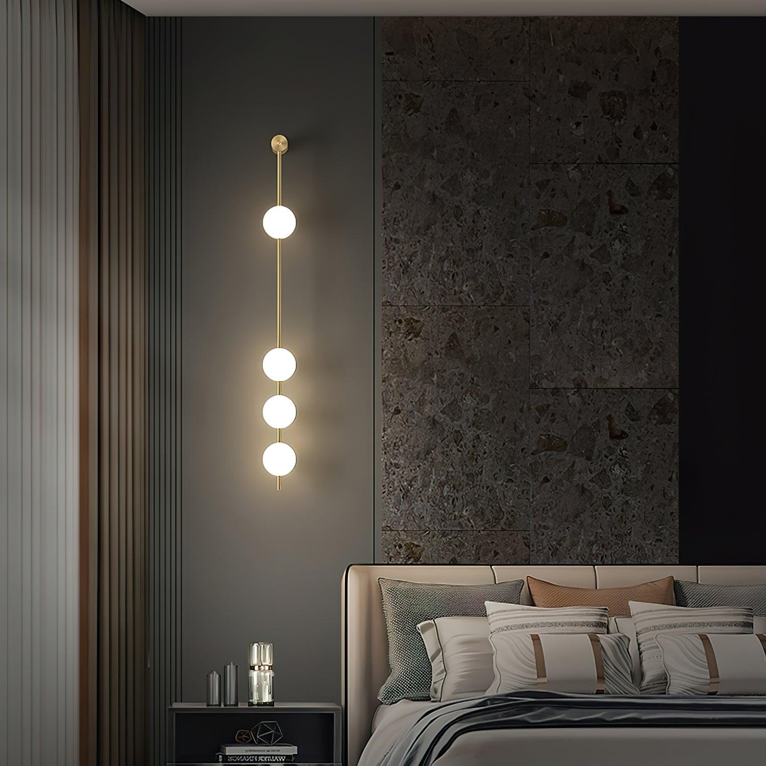 Vertical Balls Wall Light, Hardwired Wall Sconce, detail 5